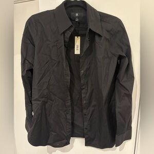 Banana Republic Long Sleeve Black Button Down Shirt